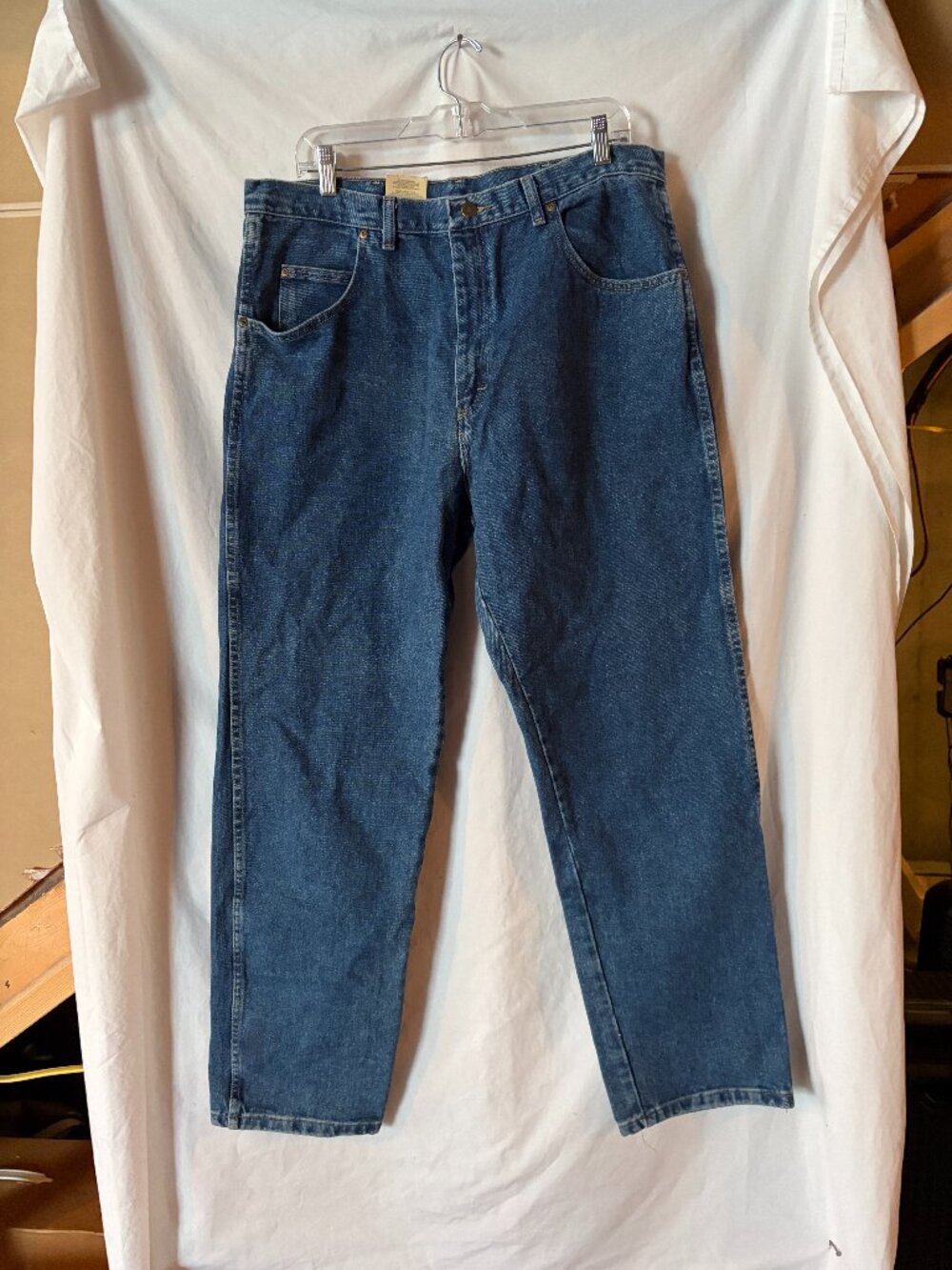 Wrangler Rugged Wear Relaxed Fit Jeans Men’s 38x32 Blue Denim